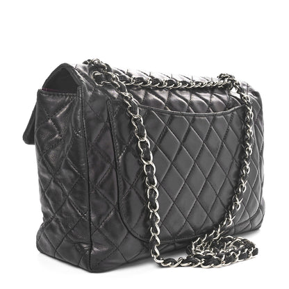 Chanel Washed Lambskin Quilted Maxi Single Flap Black 3 of 10