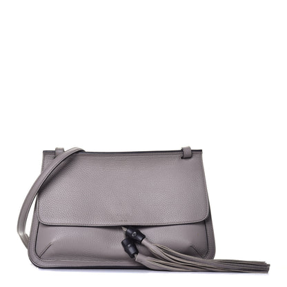 Gucci Cellarius Calfskin Medium Bamboo Daily Flap Shoulder Bag Storm Grey 1 of 8