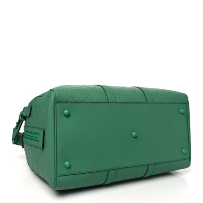 Gucci Rubber Effect GG Embossed Duffle Bag New Shamarock 3 of 9