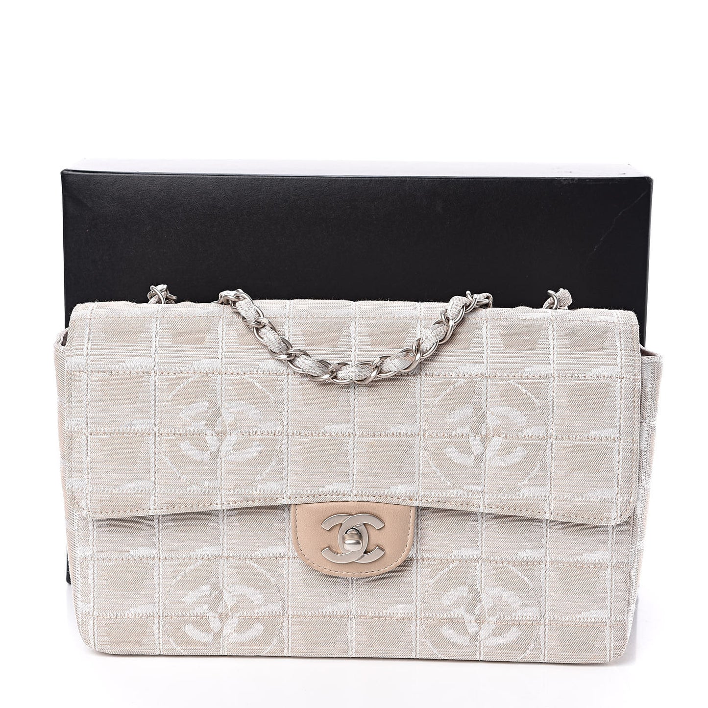 Nylon Medium Travel Flap Light Beige