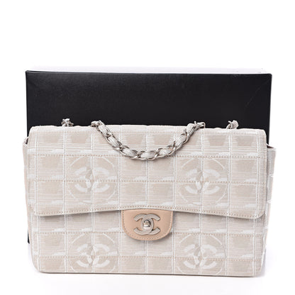 Chanel Nylon Medium Travel Flap Light Beige 11 of 11