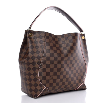 Louis Vuitton Damier Ebene Caissa Hobo Rose Ballerine 4 of 11