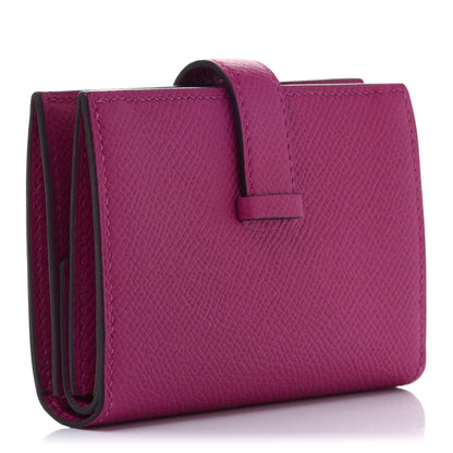 Hermes Epsom Mini Bearn Wallet Rose Pourpre 3 of 8