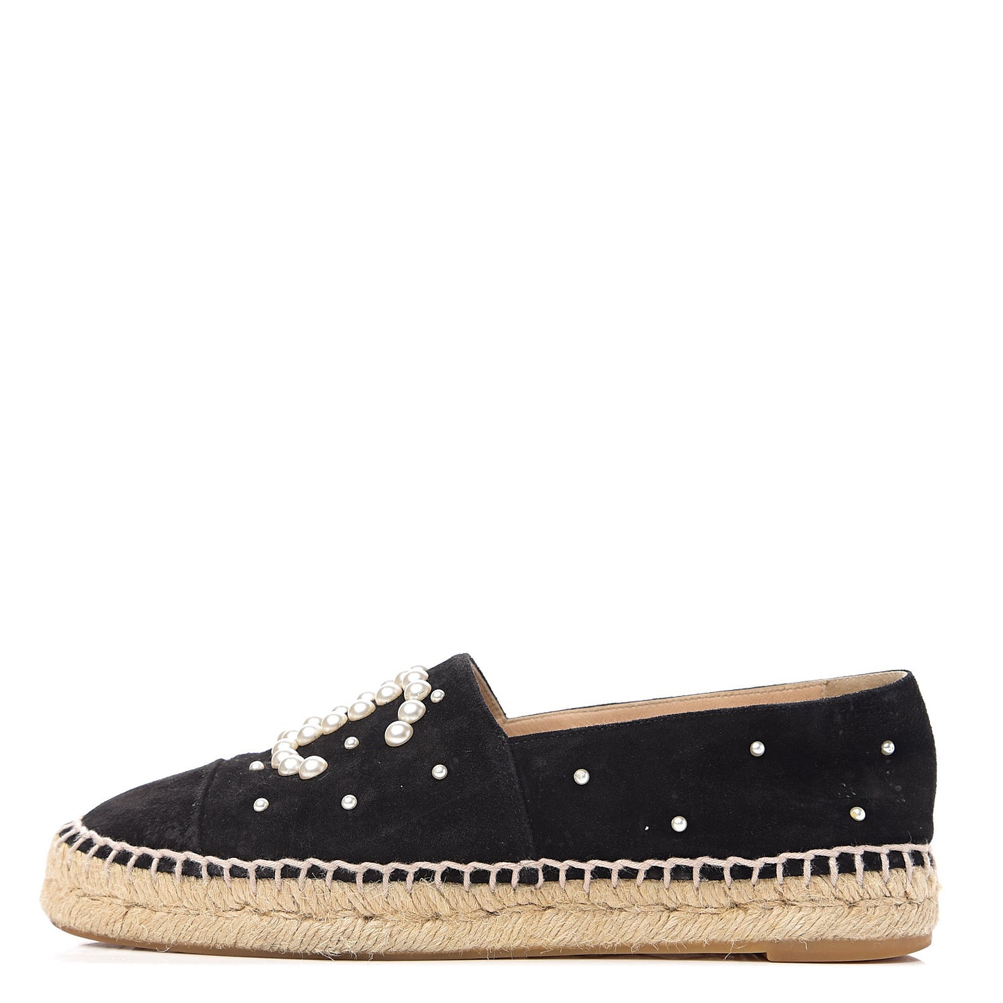 Suede Pearl CC Espadrilles 36 Black