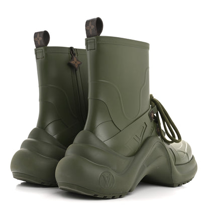 Louis Vuitton Mat Rubber Monogram LV Archlight Sneaker Boots 38 Kaki 5 of 10