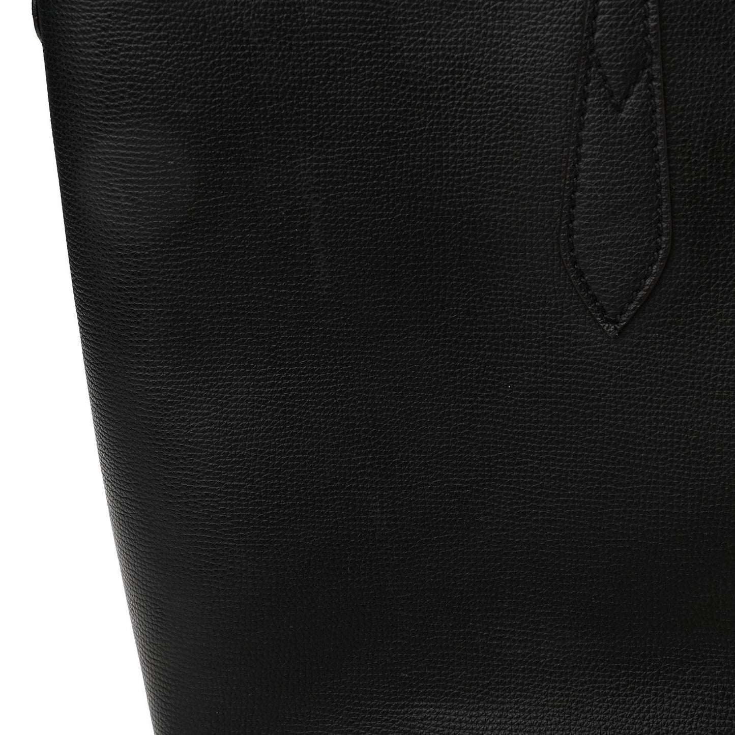 Grainy Calfskin Haymarket Check Medium Reversible Tote Black