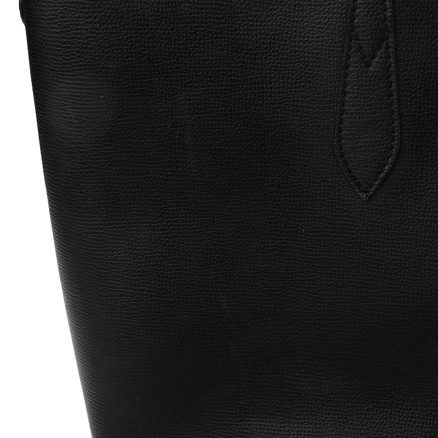 Burberry Grainy Calfskin Haymarket Check Medium Reversible Tote Black 16 of 21