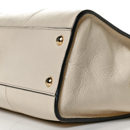 Fendi Agnello Old Shine Medium Peekaboo Iconic Satchel Camelia 19 of 31