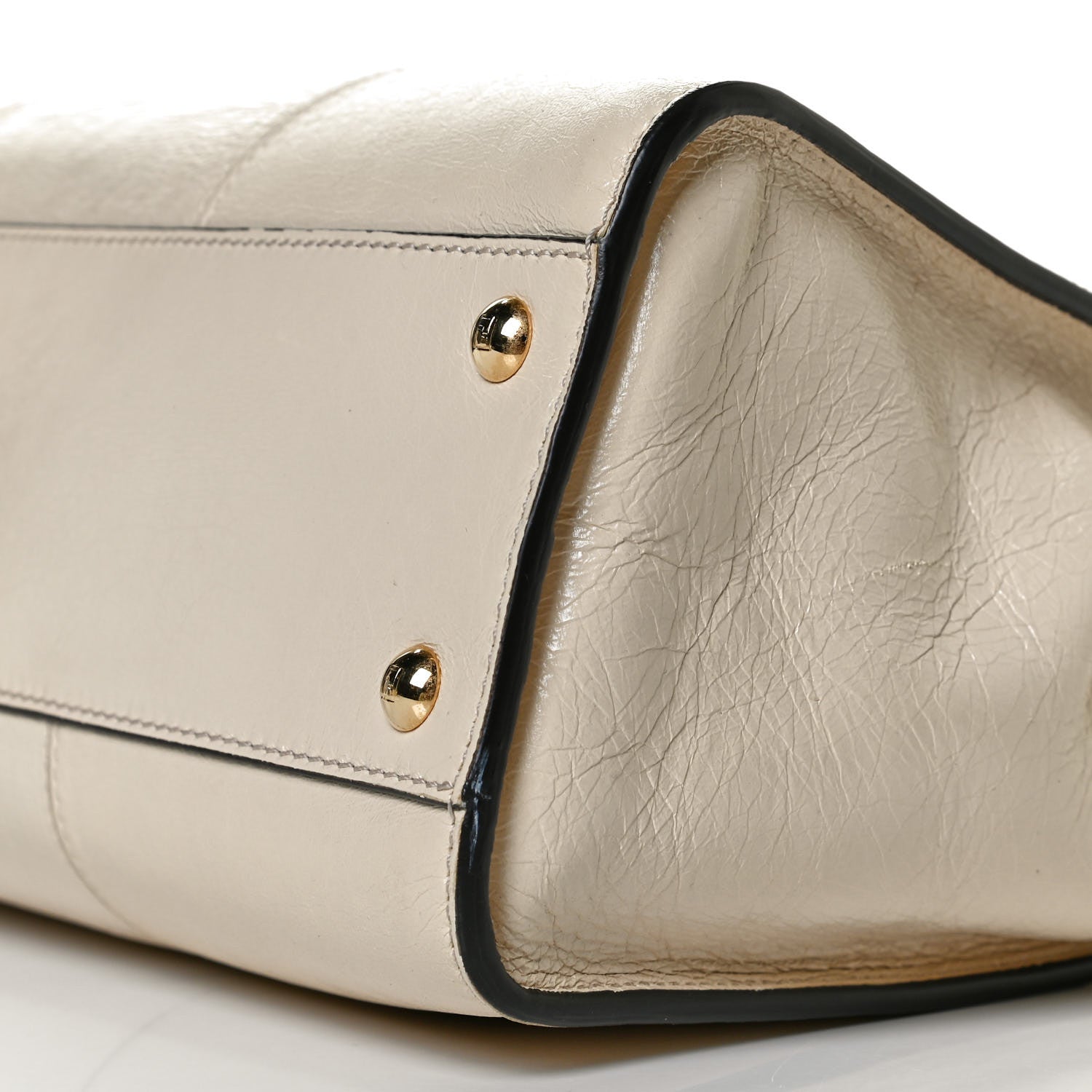 Fendi Agnello Old Shine Medium Peekaboo Iconic Satchel Camelia 18 of 31