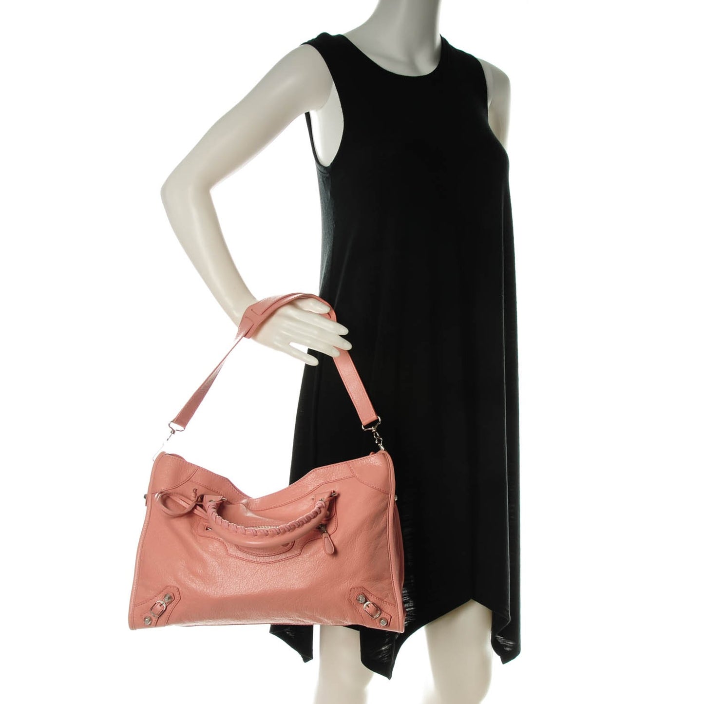 Agneau Giant 12 Silver Hardware City Rose Peche