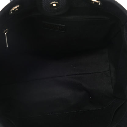 Chanel Mixed Fibers Small Deauville Tote Black 4 of 11