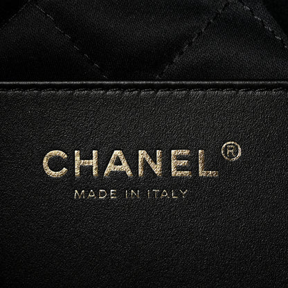 Chanel Shiny Caviar Quilted Monochrome Mini Chanel 22 Black 6 of 10