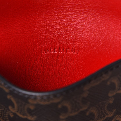 Celine Triomphe Lambskin Multi Key Ring Coin Card Case 6 of 8