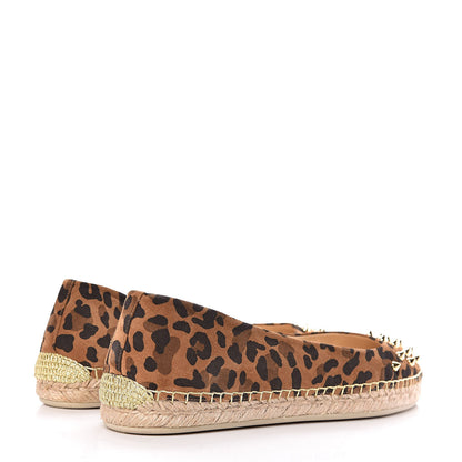 Christian Louboutin Veau Velours Leopard Aliochette Espadrilles 39 Caramel 4 of 9