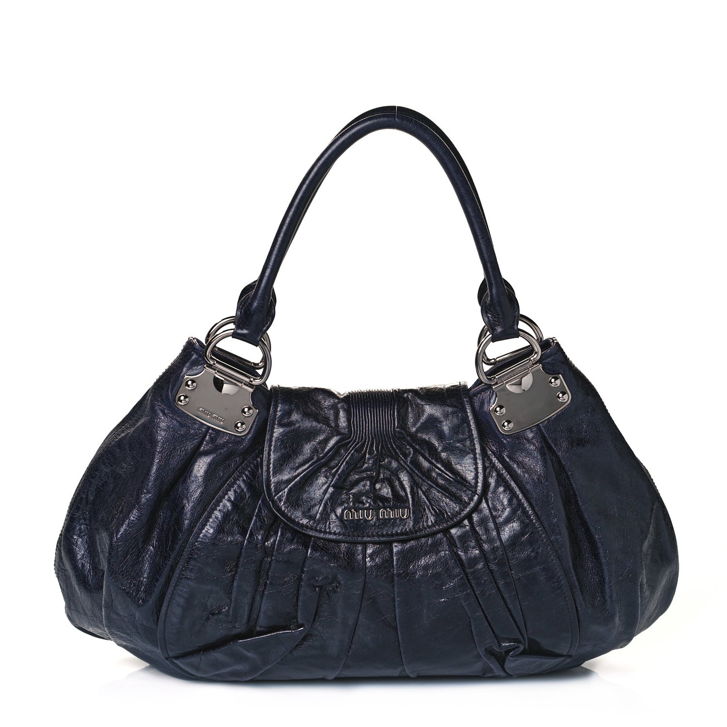 Vitello Shine Vintage Tote Zaffiro