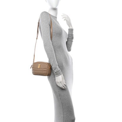 Burberry Lambskin Quilted Mini Lola Camera Bag Oat Beige 2 of 11