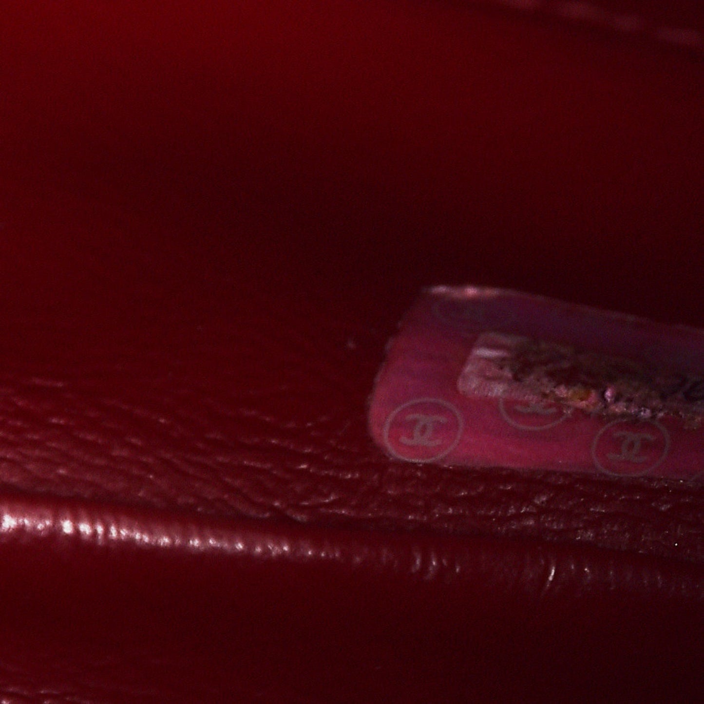 Caviar Quilted Flap Camera Case Burgundy