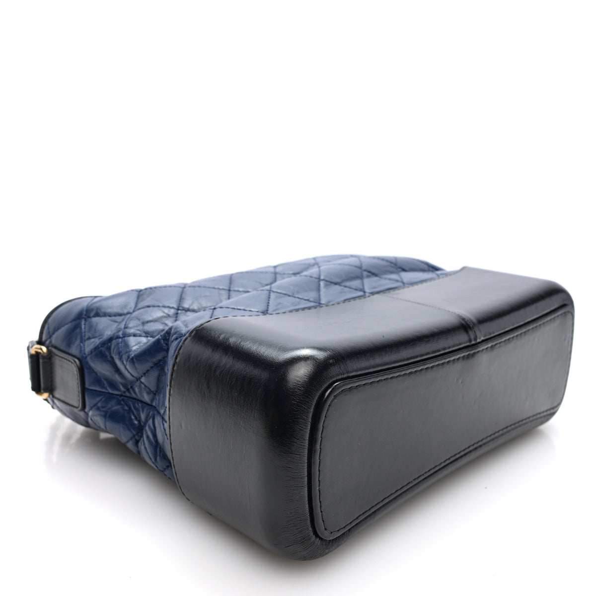 Chanel Aged Calfskin Quilted Medium Gabrielle Hobo Navy Black 4 of 10