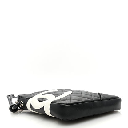 Chanel Calfskin Quilted Medium Cambon Messenger Black White 4 of 10