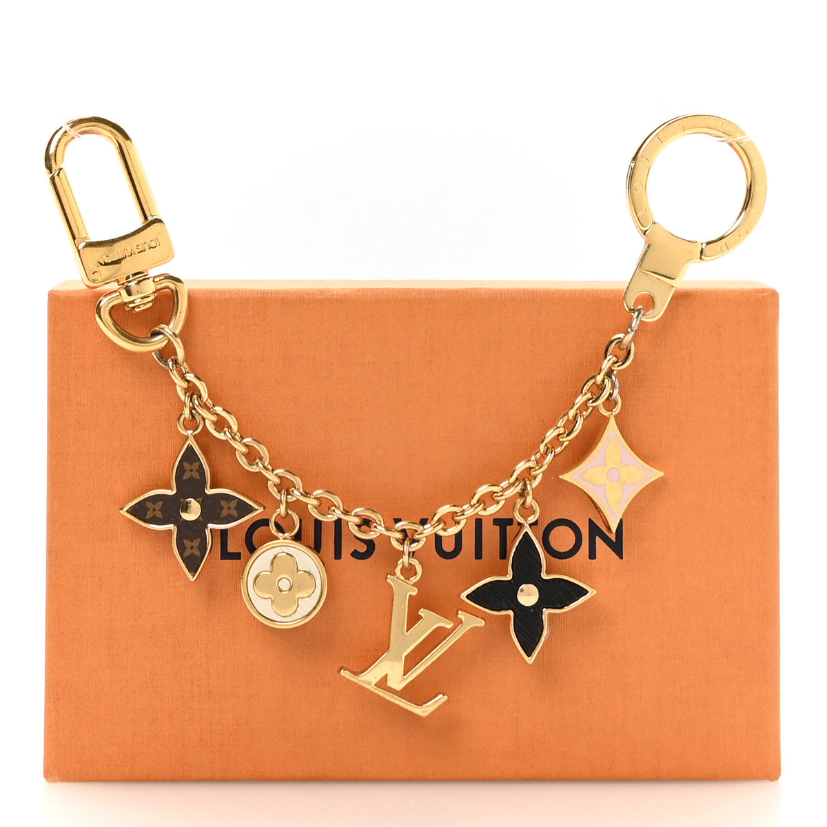Monogram Spring Street Bag Charm Key Holder Gold