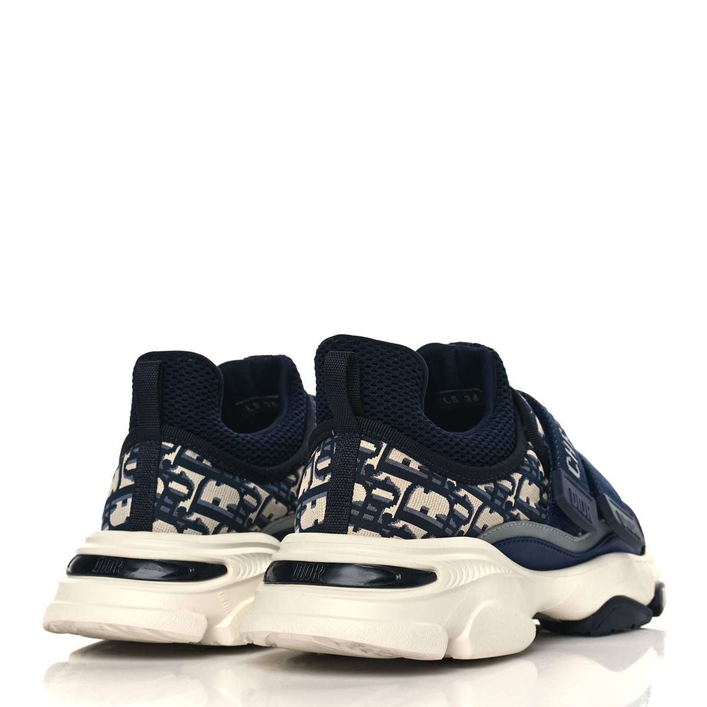 Technical Fabric Oblique Womens D-Wander Sneakers 36.5 Deep Blue
