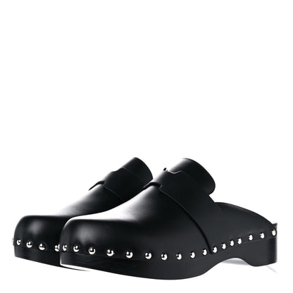 Hermes Calfskin Calya Mules 40 Black 3 of 10