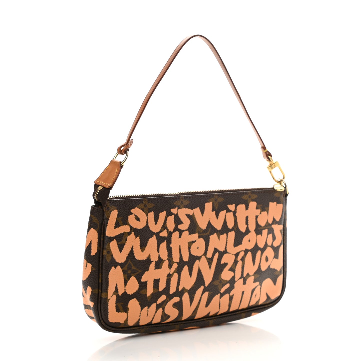 Monogram Graffiti Pochette Accessories Peach