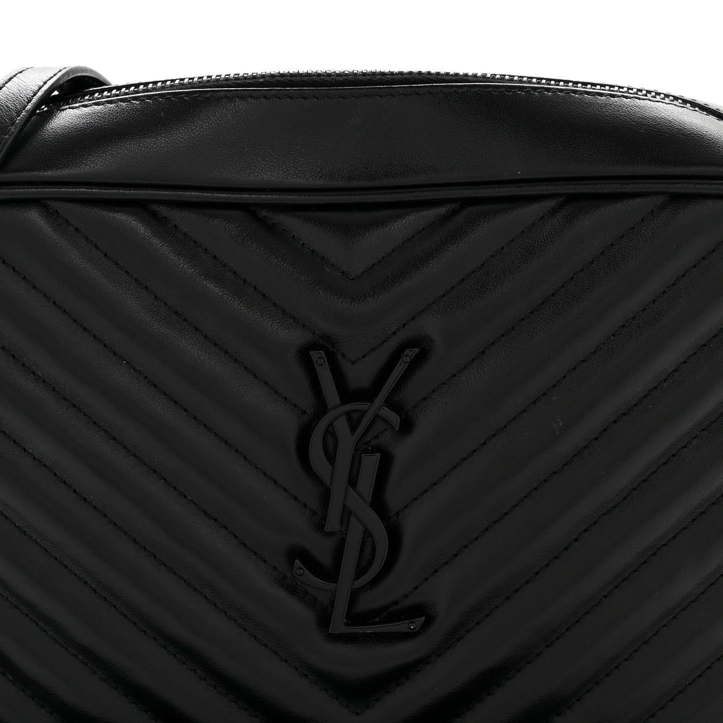 Calfskin Matelasse Monogram Monochrome Lou Camera Bag Black