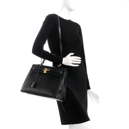 Hermes Ardennes Kelly Sellier 35 Black 2 of 33