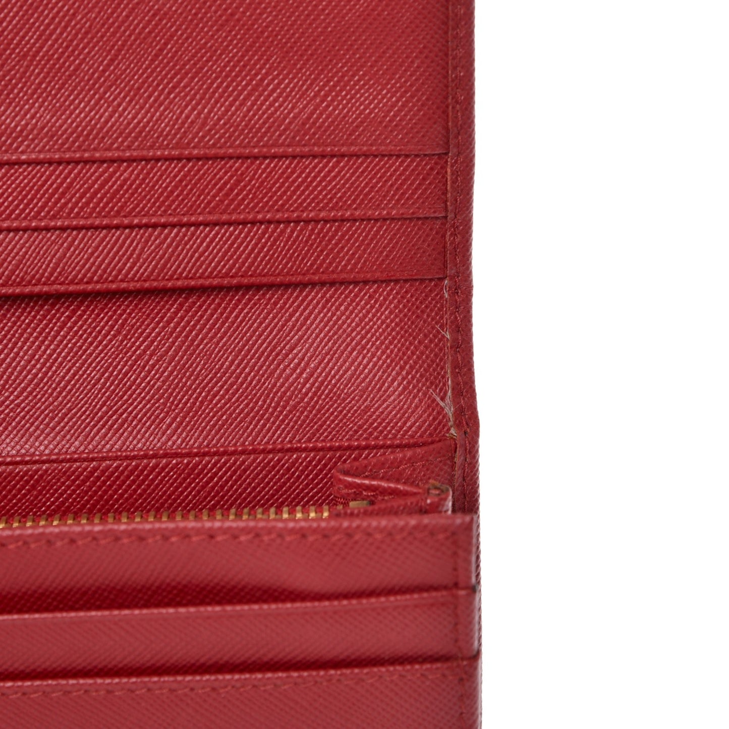 Saffiano Metal Continental Flap Wallet Fuoco