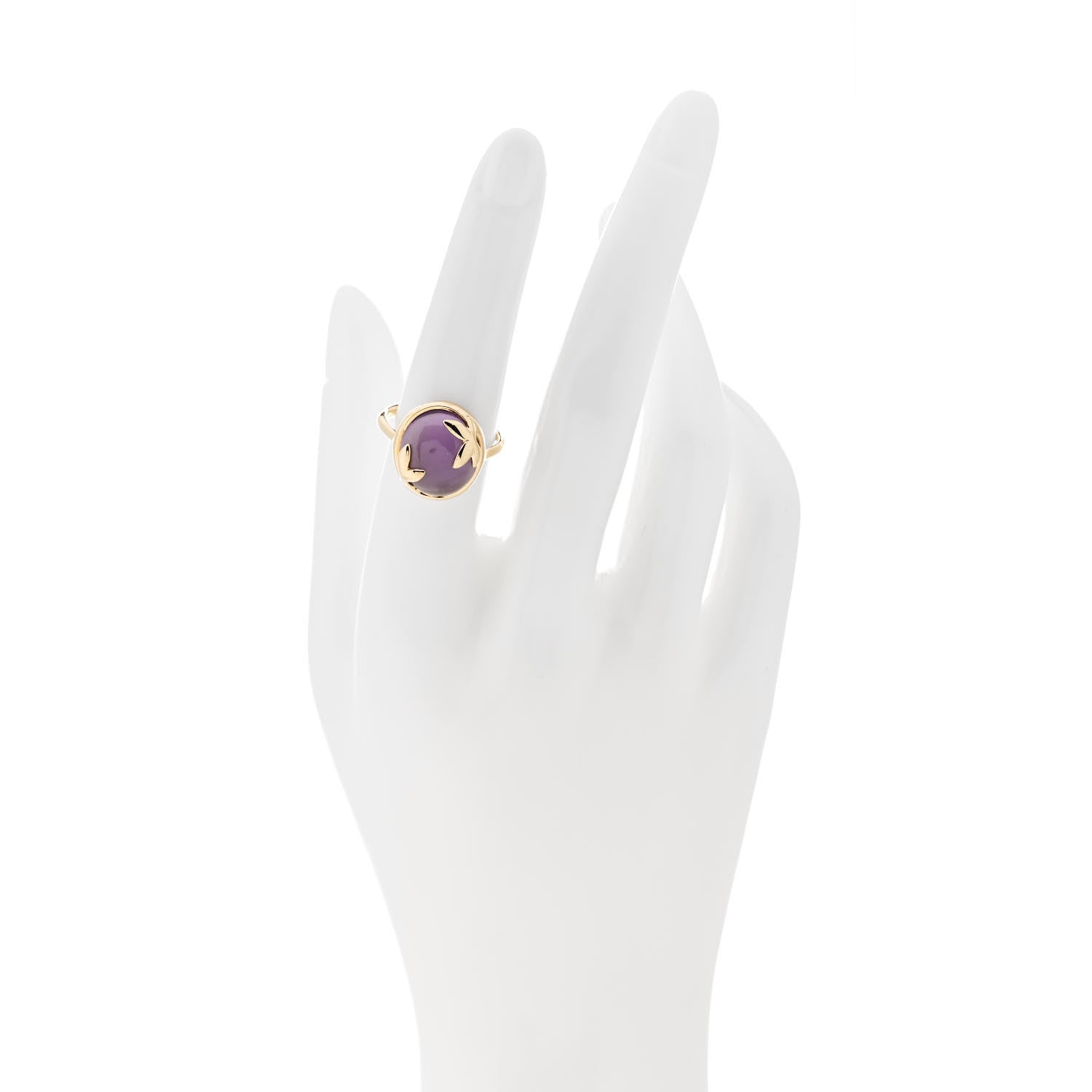 Tiffany 18K Yellow Gold Amethyst Paloma Picasso Olive Leaf Ring 52 6 2 of 7