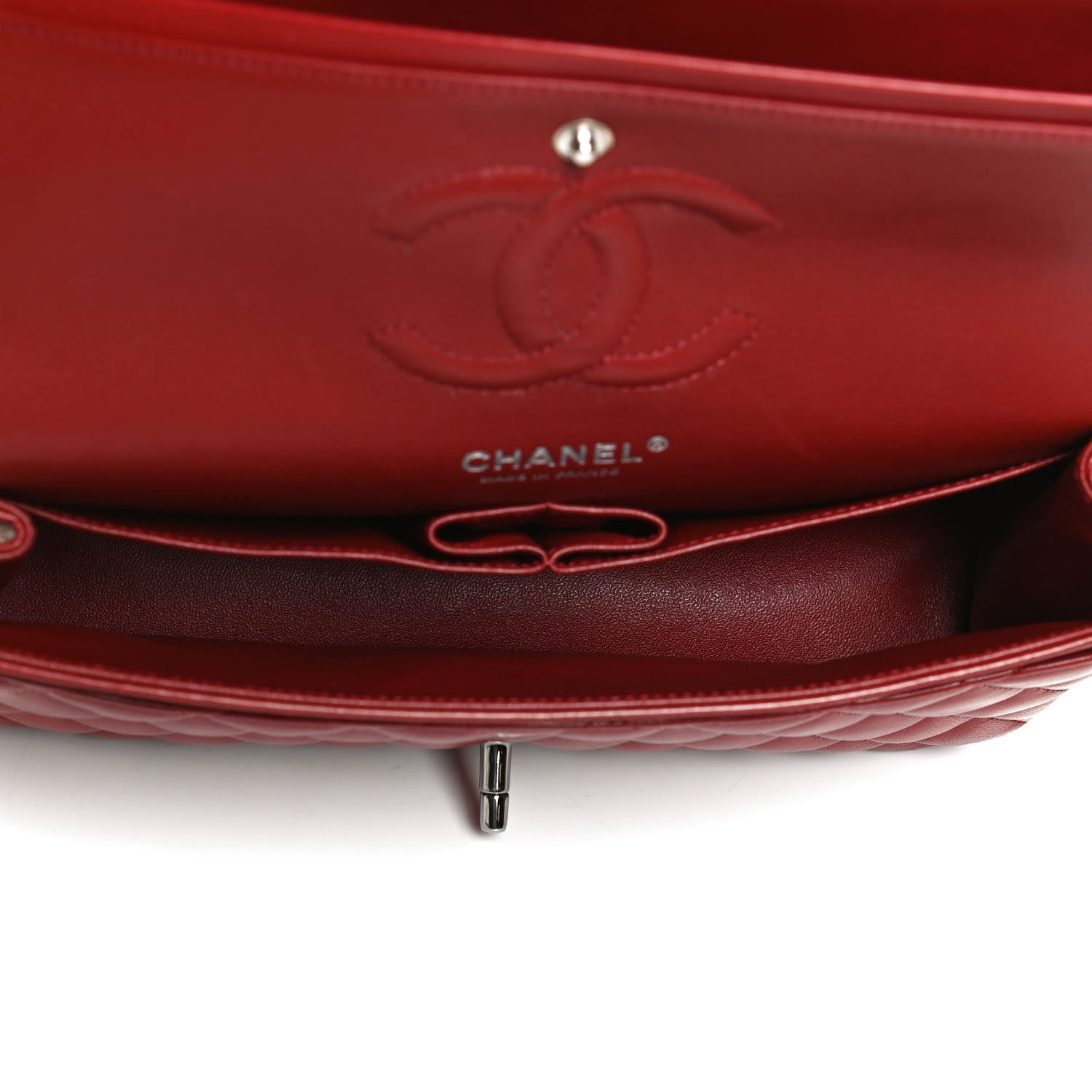 Chanel Lambskin Quilted Medium Double Flap Red 5 of 12