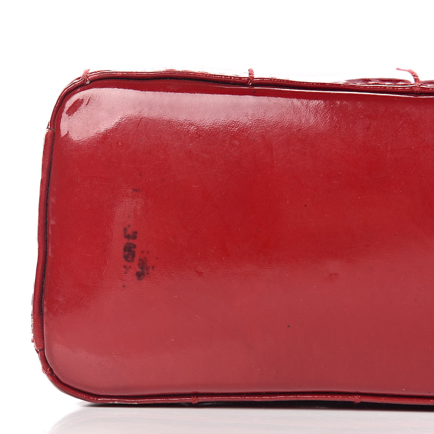Patent Square Quilted Camera Case Red