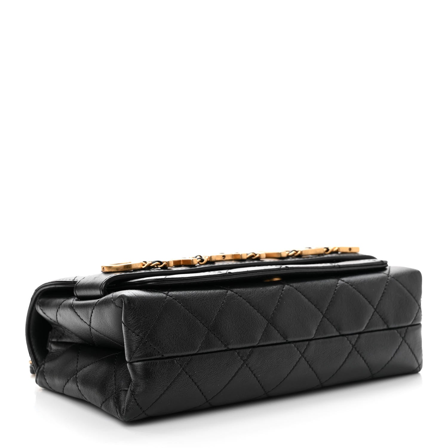 Chanel Calfskin Quilted Small Enchained Flap Black 4 of 12