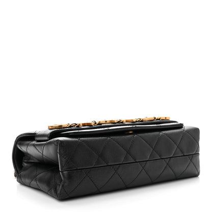 Chanel Calfskin Quilted Small Enchained Flap Black 4 of 12