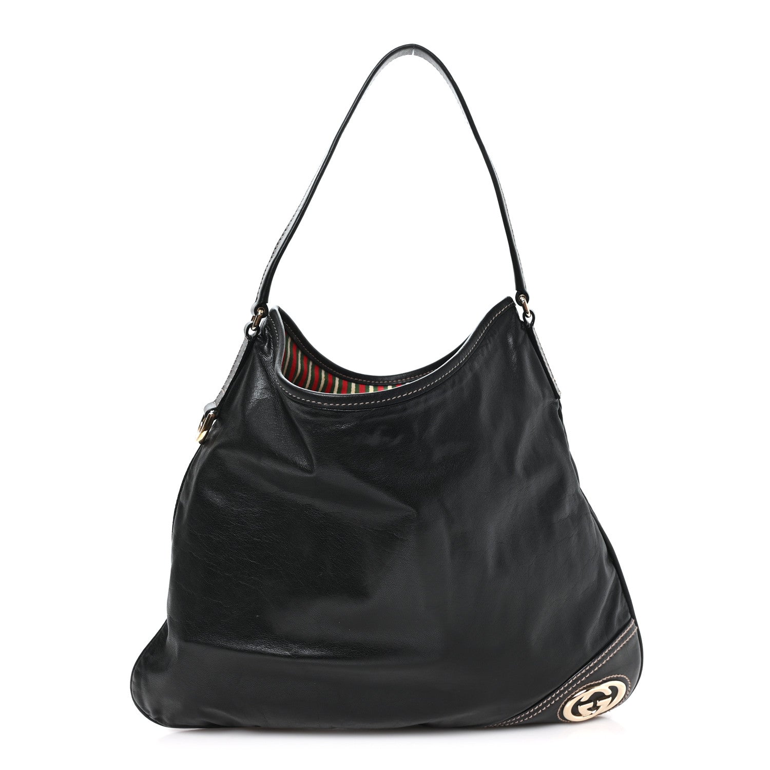 Gucci Calfskin Medium New Britt Hobo Black 1 of 11