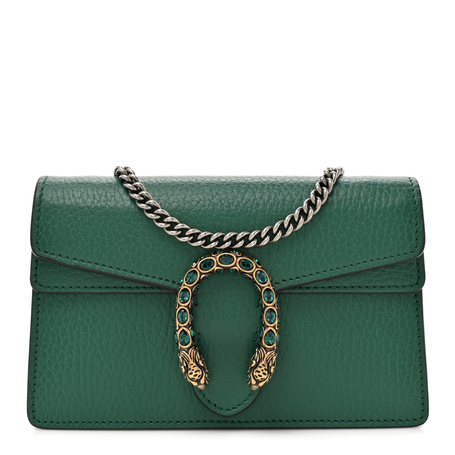 Gucci Calfskin Super Mini Dionysus Shoulder Bag Emerald 1 of 12