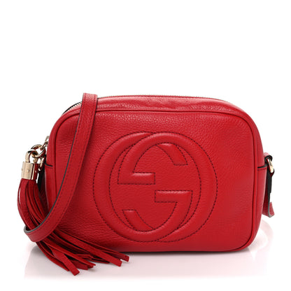 Gucci Pebbled Calfskin Small Soho Disco Bag Tabasco Red 1 of 10