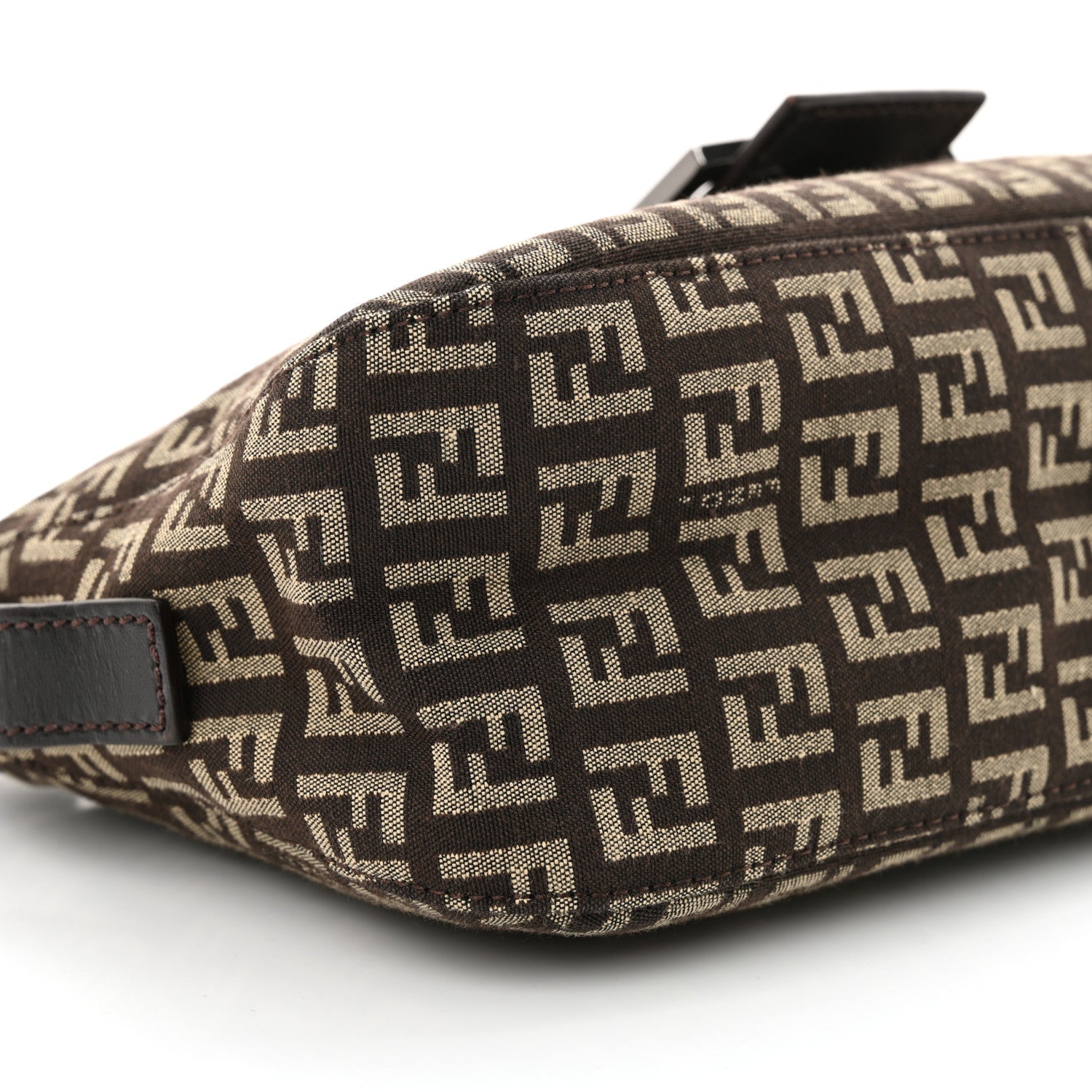 Fendi Zucchino Vitello Baguette Mogano Panna Bruciato 8 of 10