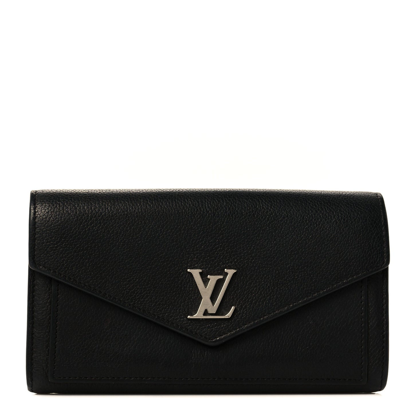 Soft Calfskin My Lockme Wallet Black