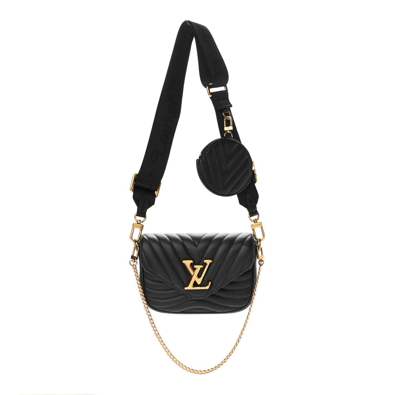 Louis Vuitton Calfskin New Wave Multi Pochette Black 1 of 12