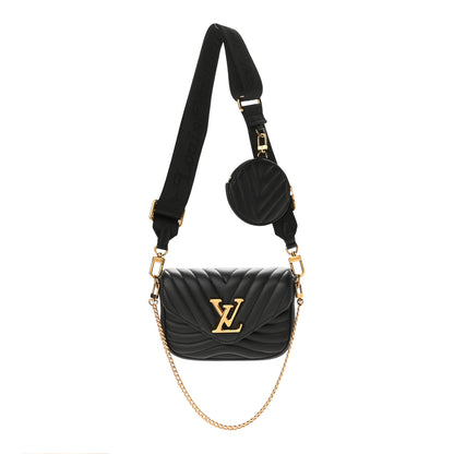 Louis Vuitton Calfskin New Wave Multi Pochette Black 1 of 12