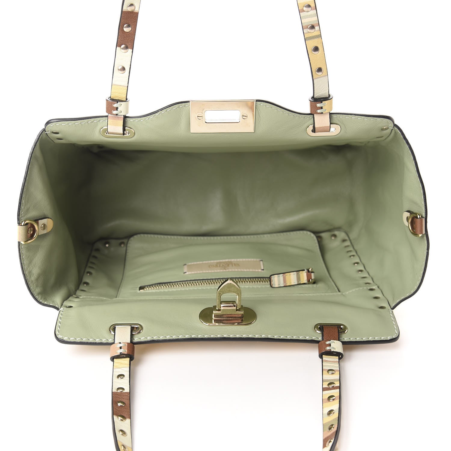 Valentino Garavani Vitello Native Couture 1975 Small Rockstud Tote Multicolor 6 of 10