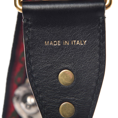 Christian Dior Canvas Embroidered Studded Bohemian Shoulder Strap Red 4 of 6