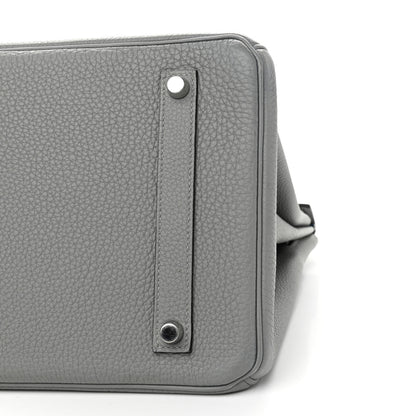 Hermes Togo Bi-Color Birkin 35 Gris Mouette Bleu Agate 8 of 14