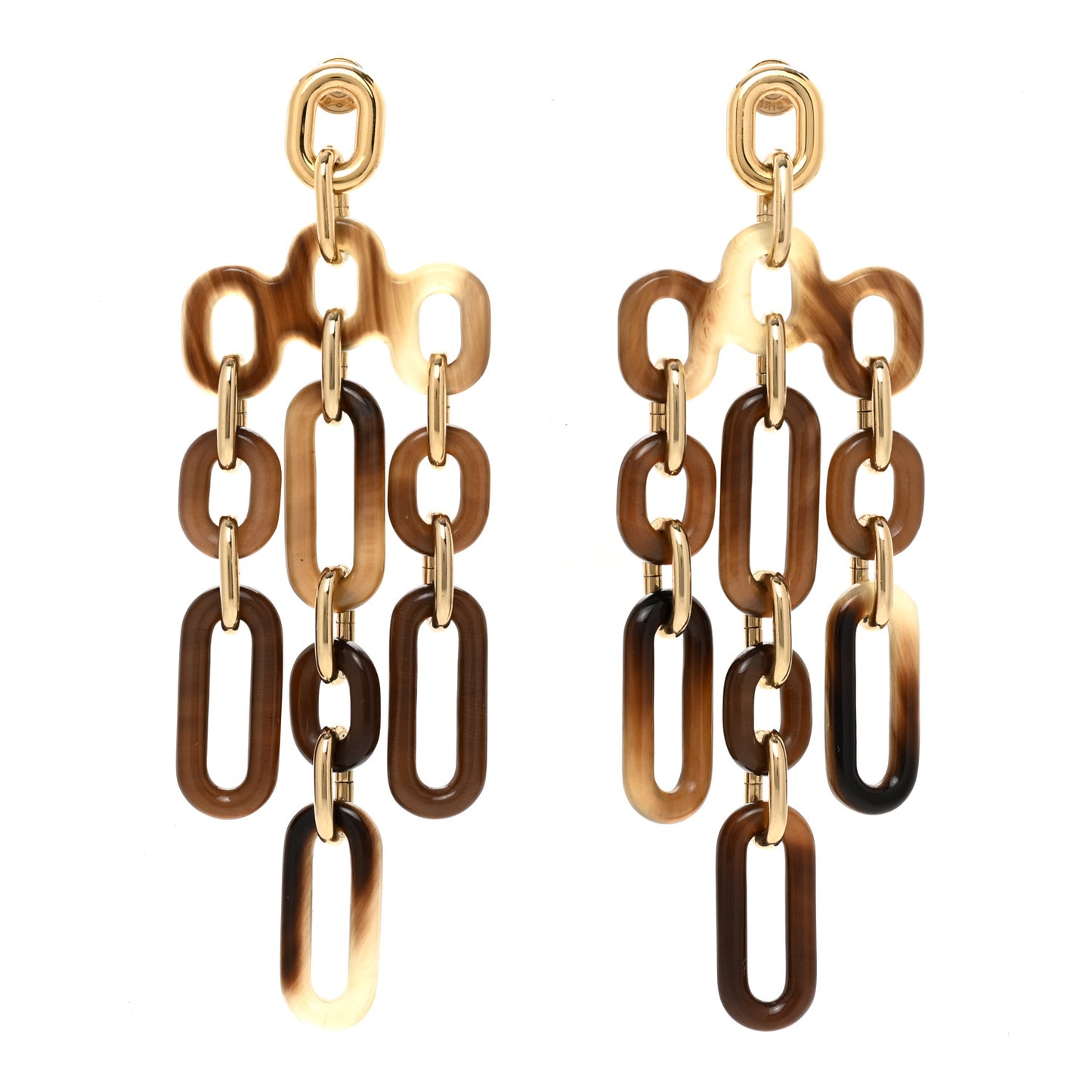 Permabrass Buffalo Horn Resille Earrings