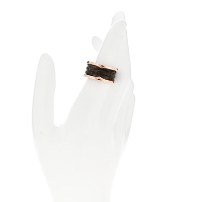 Bulgari 18K Rose Gold Black Ceramic B.Zero1 Four-Band Ring 2 of 7