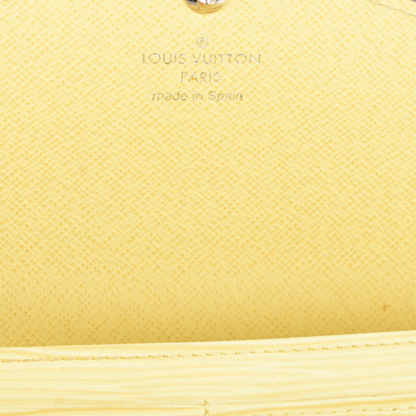 Epi Sarah Wallet NM Jaune Pale