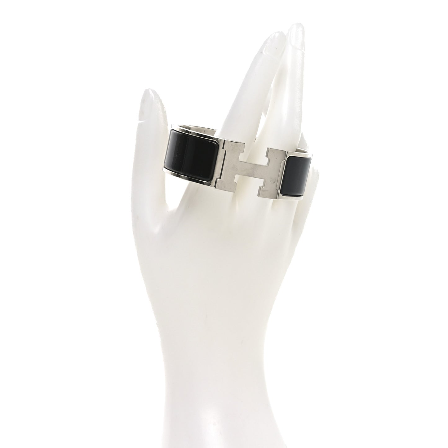 Enamel Wide Clic Clac H Bracelet PM Black