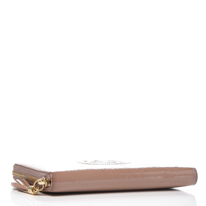 Gucci Patent Soho Zip Around Wallet Dark Cipria 4 of 17